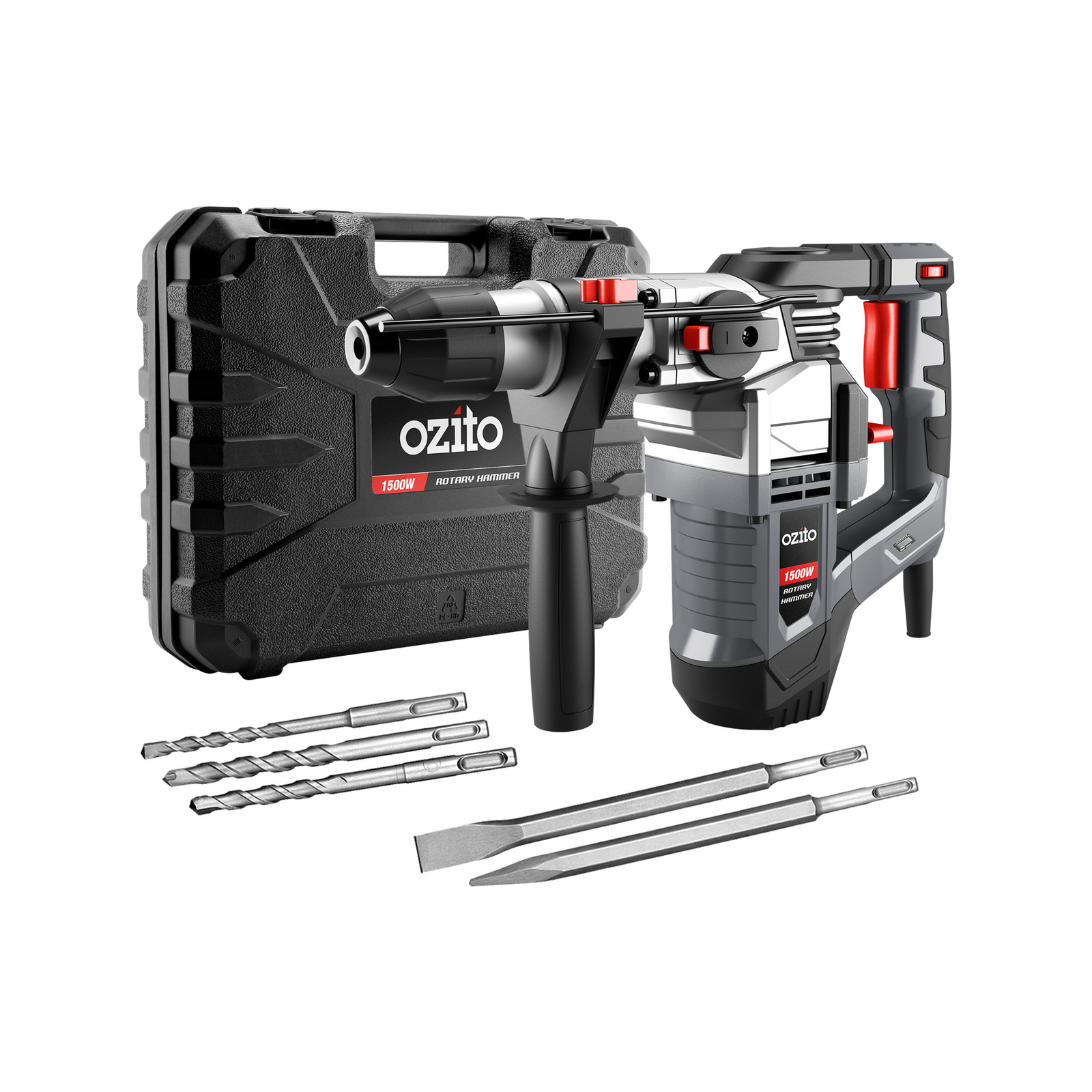 Ozito 1500W 5J Rotary Hammer Drill Kit