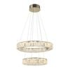 Telbix Rias Modern Pendant Hanging Lamp Light Crystal Stainless Steel Gold Gloss