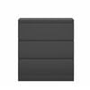 Ufurniture Bedside Table Nightstand 3 Drawers for Bedroom Storage Furniture Black