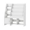 Oikiture Kids Bookshelf Organiser Toddler Toys Storage Magazine Rack White