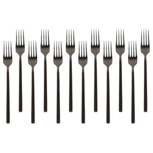 Argon Tableware Stainless Steel Dinner Forks - 19.5cm - 8x Durable Rust Resistant Stainless Steel Dishwasher Safe Flatware Set