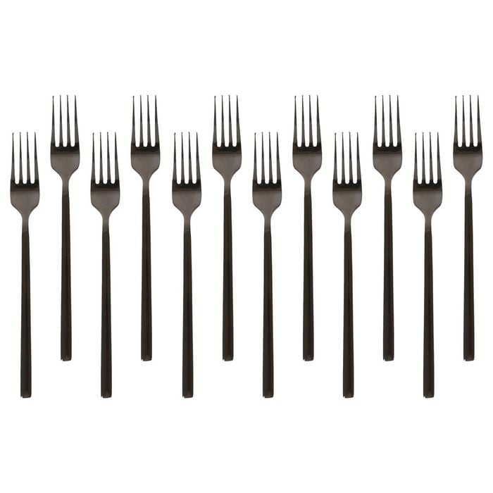 Argon Tableware Stainless Steel Dinner Forks - 19.5cm - 8x Durable Rust Resistant Stainless Steel Dishwasher Safe Flatware Set