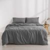 Dreamaker Superfine Washed Microfibre Quilt Cover Set Charcoal Single Bed