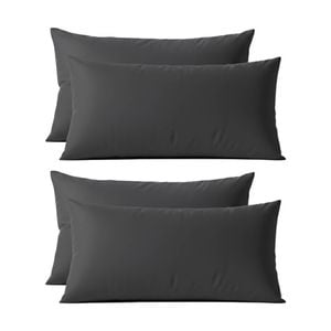 2x 2pc Renee Taylor 400tc Egyptian Cotton King Pillowcase Pair Charcoal 50x90cm