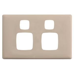 HPM Ghost Gum Linea Double Powerpoint Cover Plate