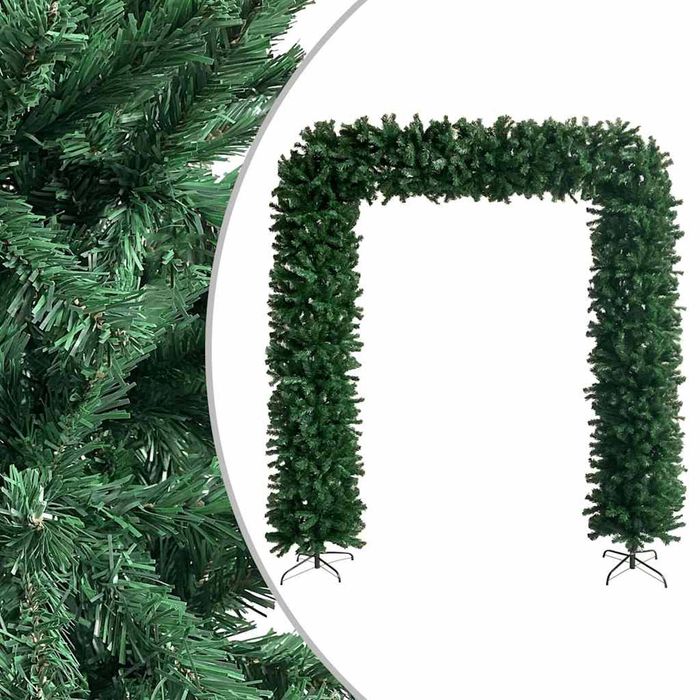 vidaXL Christmas Tree Arch Green 240 cm Indoor Outdoor Xmas Holiday Decoration
