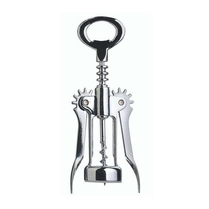 BarCraft Double Handled Metal Chrome Wing Corkscrew - Silver