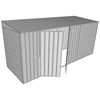 Build-a-Shed 1.5 x 4.5 x 2m Double Hinged Side Door Skillion Shed - Zinc