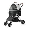 Pawz 3-in-1 Foldable Pet Stroller w/ Bassinet Grey
