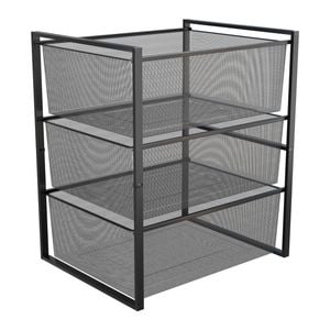 Flexi Storage Home Solutions Black Medium 3 Mesh Basket & Frame Kit