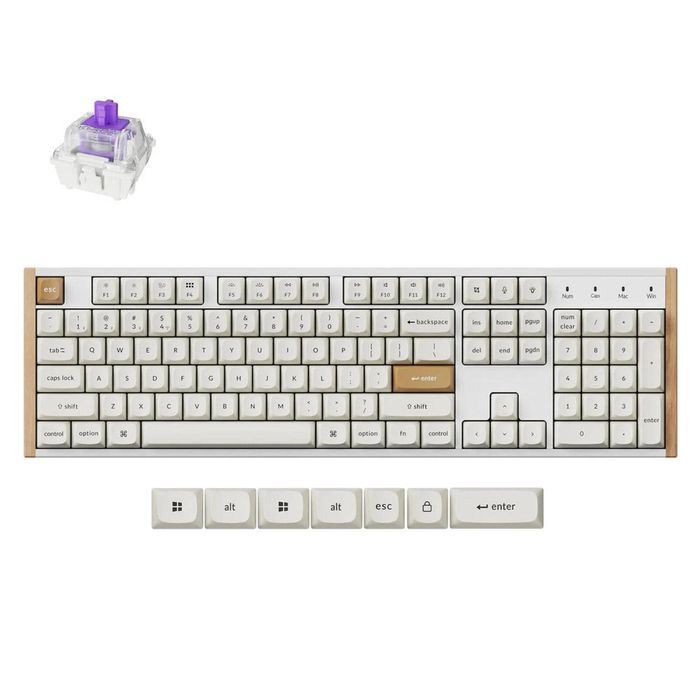 Keychron K10 HE Magnetic Full Size Keyboard (White) (Gateron Nebula Switch) [Special Ed]