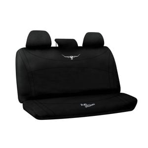 R.m.williams Rmw Longhorns Neoprene Black Rear Car Seat Cover Universal Fit