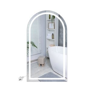 Emitto Bathroom Arched Anti-fog Led Wall Mirror 50x90cm