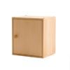Lauft 1pc Modular Bamboo Wood Storage Cabinet Box, Stackable Single Door File