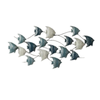 P&P Blue and Gold 120cm Angel Fish Coastal-Themed Metal Wall Art for Living Rooms, Hallways, or Outdoors