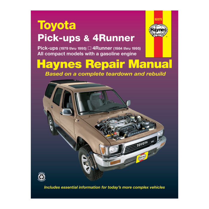 Toyota pick-ups, 4Runner & SR5 1979-1995 Repair Manual