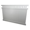 Think Fencing 2340 x 1800mm White Mystique PVC with lattice panel 