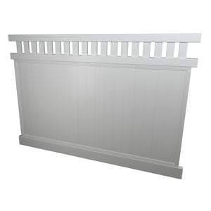 Think Fencing 2340 x 1800mm White Mystique PVC with lattice panel 