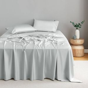 Natural Home Bamboo Sheet Set Dove Grey Single Bed