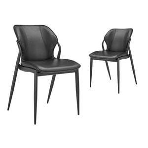 Elle Dining Chairs Pair (set Of Two) Black