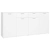 vidaXL Sideboard White Engineered Wood Side Cabinet Storage Home Organiser