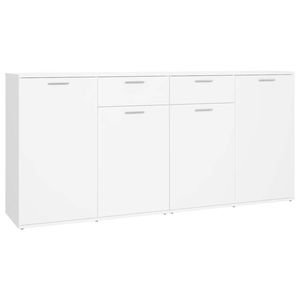 vidaXL Sideboard White Engineered Wood Side Cabinet Storage Home Organiser