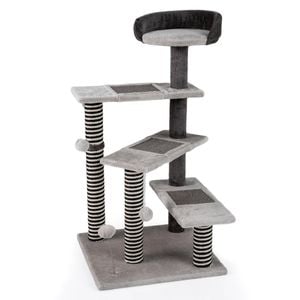 Costway 93cm Cat Tree Kitten Tower 5-level Cat Stairs 3 Platforms