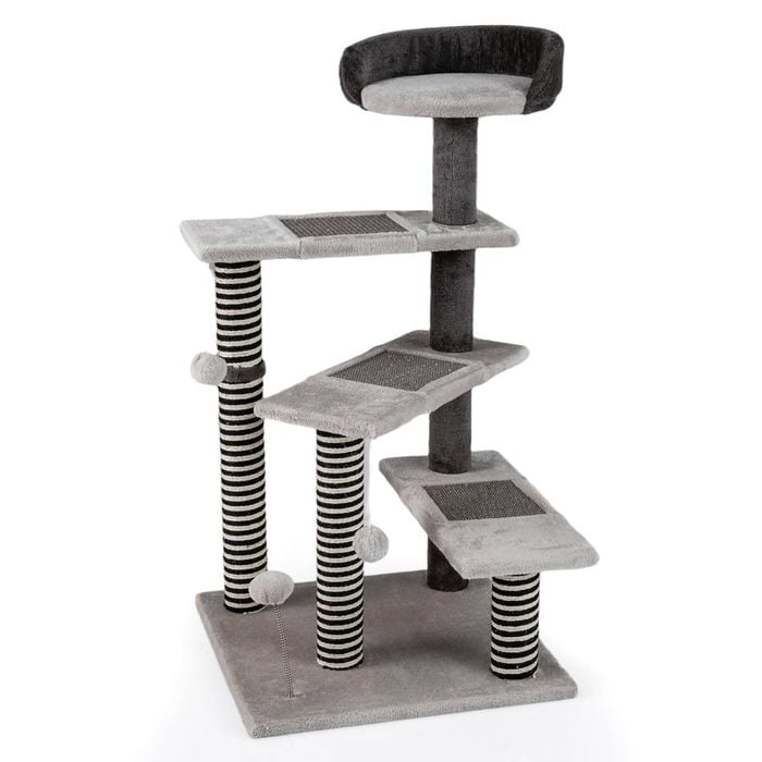 Costway 93cm Cat Tree Kitten Tower 5-level Cat Stairs 3 Platforms