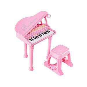 Costway 31-key Kids Electronic Grand Piano Set, Pink