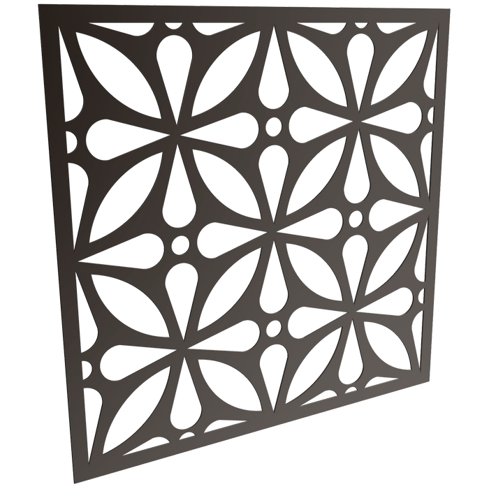 ProtectorAl 300 - 1200 x 300 - 1200mm Satin Black Morrocco Unframed Solid Aluminium Decorative Panel 