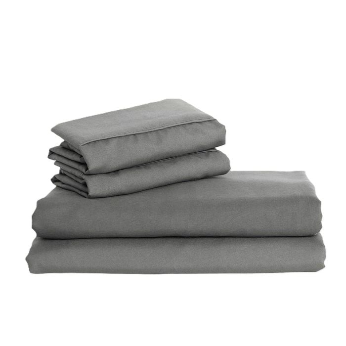 2000TC Ultra Soft Queen Fitted Sheet Set - Gray