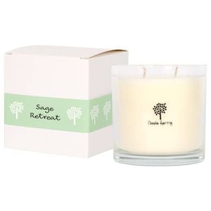 Nicola Spring 400g Soy Wax Scented Candle - Sage Retreat - 45 Hour Burn Time Relaxation Aromatherapy Gift Ready Jar Candle