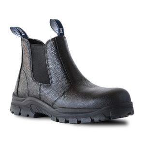Bata Industrials Black Leather Cobra Safety Boot  - Size 8