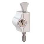 Yale White Pushlock Window Lock