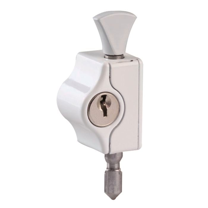 Yale White Pushlock Window Lock
