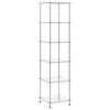 vidaXL 6-Tier Shelf Transparent Tempered Glass Display Rack Storage Organiser