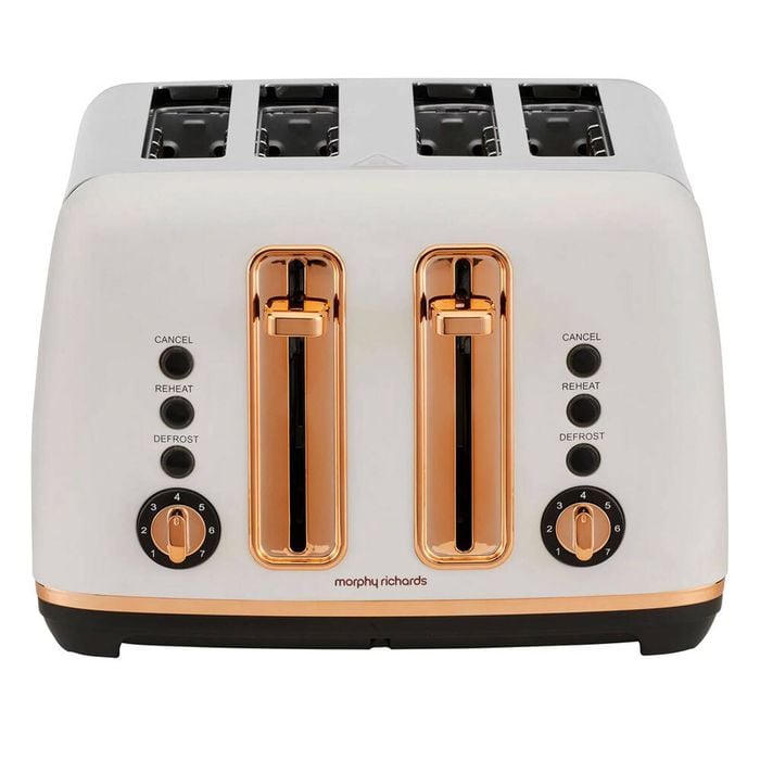 Morphy Richards Ascend 4 Slice Toaster Rose Gold White