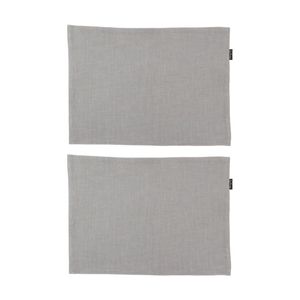 2x 4pc Bas Phillips Linen Tencel Placemat Set Tableware Misty Blue 33x45cm