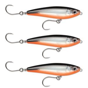 3x Rapala 7cm Saltwater X Rap SubWalk Walk the Dog Bait Fish Lures - Red Belly