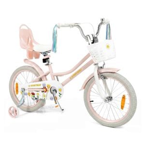 Costway 45 cm Kids Bike Bicycle w/Doll Seat Beginner Pink