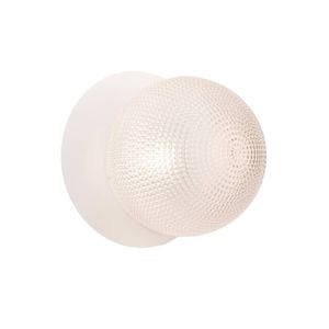 Lexi Lighting Odessa Diamond Cut Glass Led Wall Light With White Base - Warm White/large
