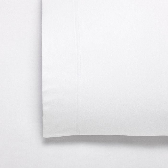 Bianca Fletcher Flannelette Sheet Set White - Super King Bed