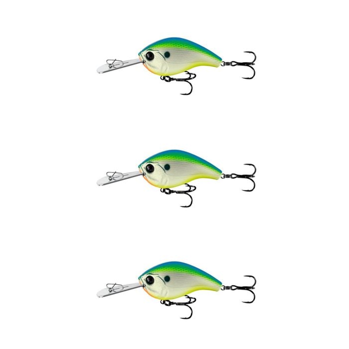 3x 13 Fishing 60mm Jabber Jaw Deep Crankbait Fishing Lures - Citrus Shad