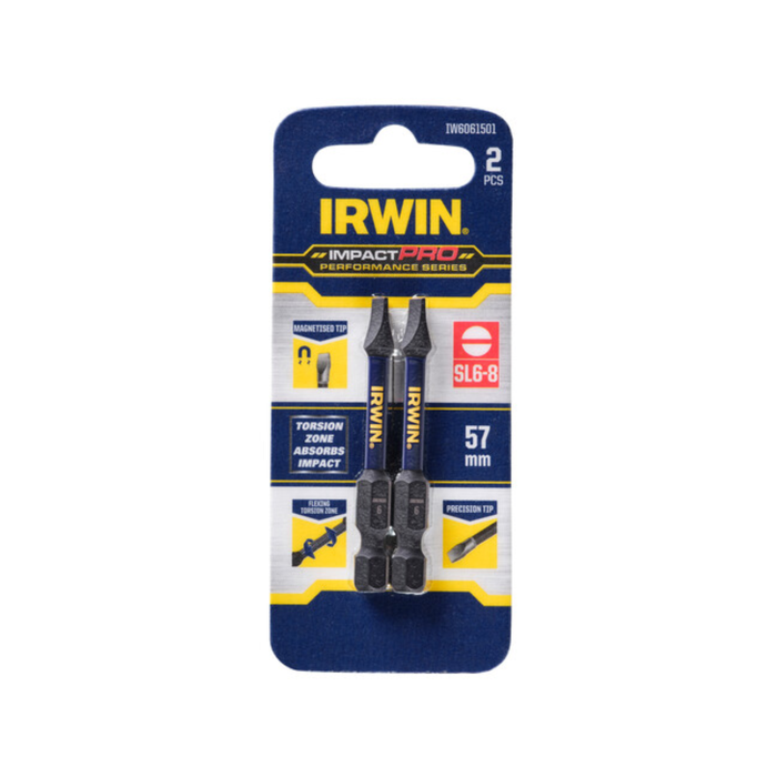 Irwin Impact Pro Performance 57mm SL6-8 - 2 Pack