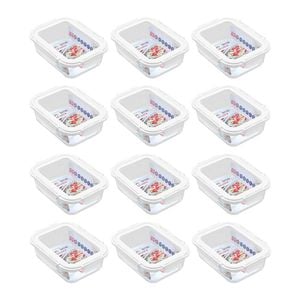 12PK Lemon & Lime Yorkshire Glass Fresh Lock Food Container 1L