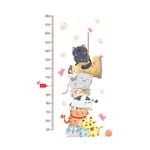 Allwallstickers Large Multicolour Cute Cat Height Chart Growth Chart Wall Stickers Wall decal