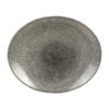 Churchill Oval Coupe Plates Studio Prints Raku Black 270mm