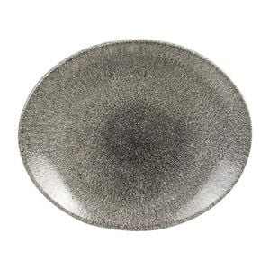 Churchill Oval Coupe Plates Studio Prints Raku Black 270mm