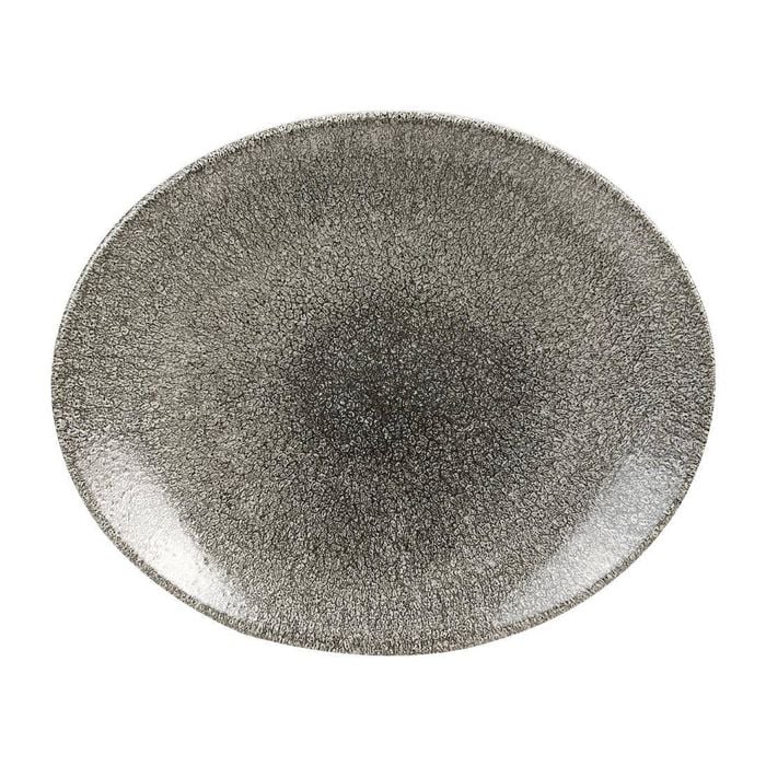 Churchill Oval Coupe Plates Studio Prints Raku Black 270mm
