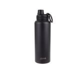 Oasis Stainless Steel Challenger Sports Bottle With Screw Cap 1.1l - Black
